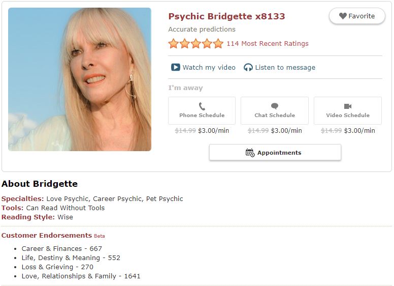 Psychic Bridgette